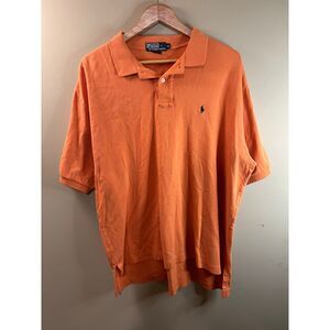 Ralph Lauren Polo Classic Fit Orange Button-Down Shirt Casual Preppy‎